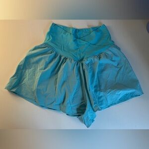 Aerie Teal Flowy Athletic Shorts